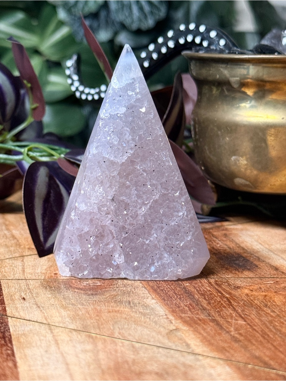 Druzy Agate lavender point